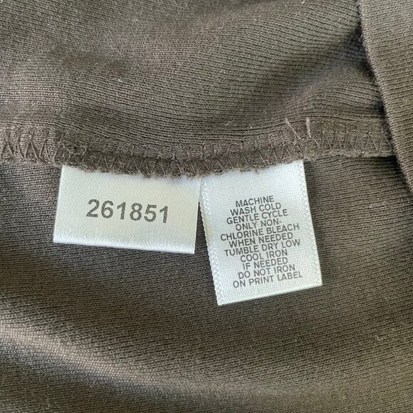 Ann Taylor Casual Pull On Lg Slv Crew Neck 100% Cotton Top Chocolate Brown Sz L - Picture 8 of 9